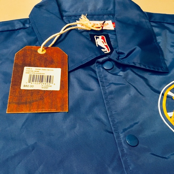 🆕 🔥M&N Golden State Warriors Coaches Jacket☄️🏀 - Picture 3 of 7